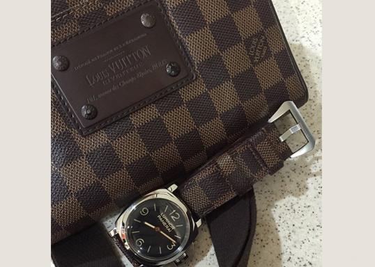 LV Ebene No Logo Gunny Straps for Audemars Piguet Panerai